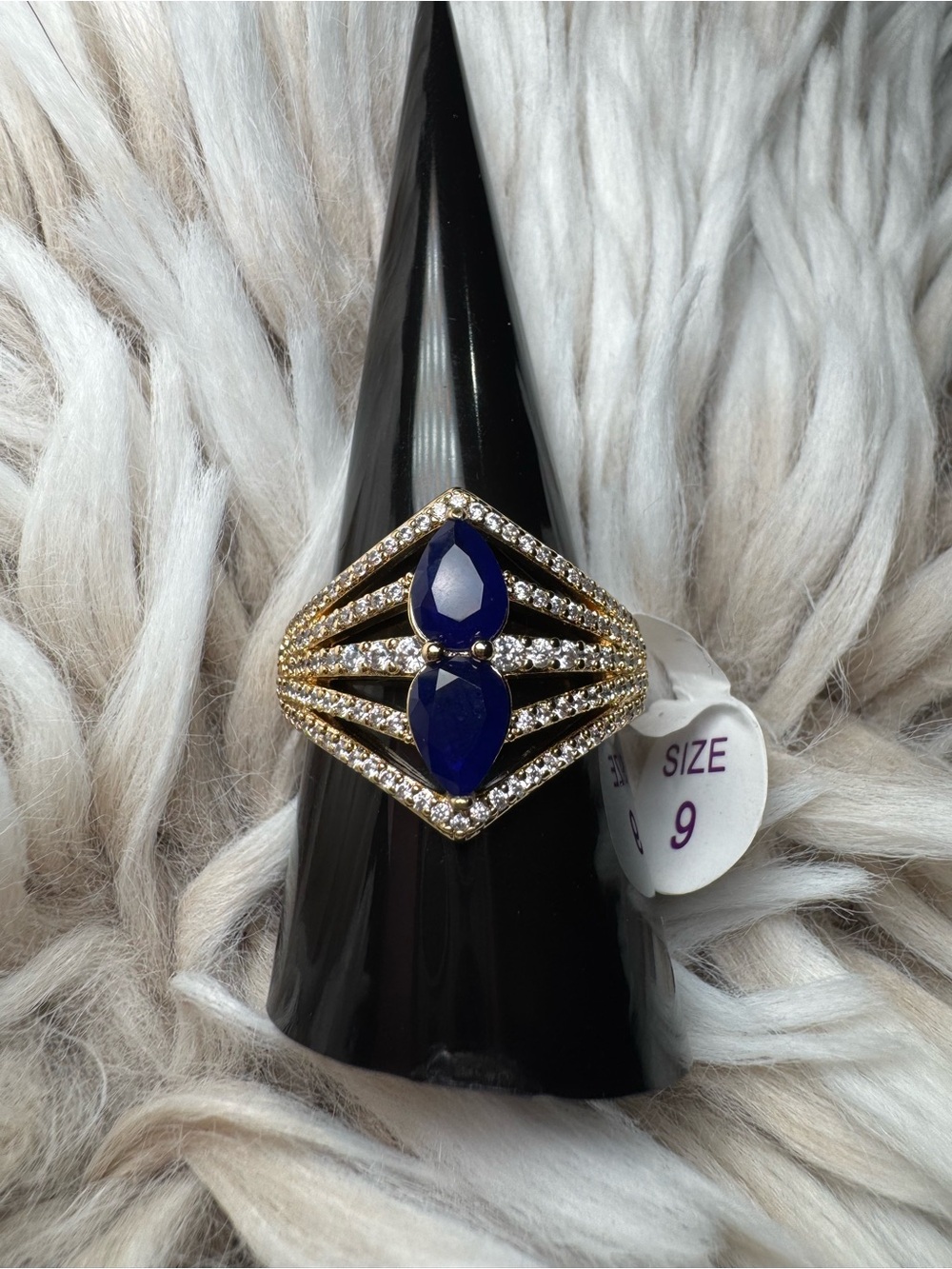Bomb party sapphire ring